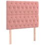 Pink velvet bed frame with headboard 90x200 cm by vidaXL, Beds and slatted bases - Ref: Foro24-3125921, Price: 161,99 €, Disc...