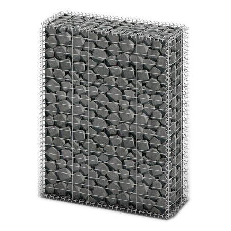 Galvanized wire gabion wall basket 100x80x30 cm by vidaXL, fence panels - Ref: Foro24-141040, Price: 71,91 €, Discount: %