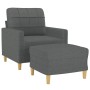 Sessel mit Hocker dunkelgrauer Stoff 60 cm von vidaXL, Sofas - Ref: Foro24-3200994, Preis: 231,87 €, Rabatt: %