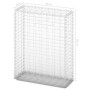 Galvanized wire gabion wall basket 100x80x30 cm by vidaXL, fence panels - Ref: Foro24-141040, Price: 71,91 €, Discount: %