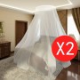 Round mosquito net 2 pieces 56x325x230 cm by vidaXL, Mosquito nets - Ref: Foro24-50263, Price: 22,05 €, Discount: %