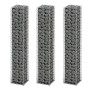 Gabion wall baskets galvanized wire 25x25x150cm 3 units by vidaXL, fence panels - Ref: Foro24-141046, Price: 72,15 €, Discoun...