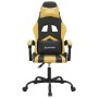 Silla gaming cuero sintético negro y dorado de vidaXL, Sillones para videojuegos - Ref: Foro24-3143892, Precio: 114,15 €, Des...