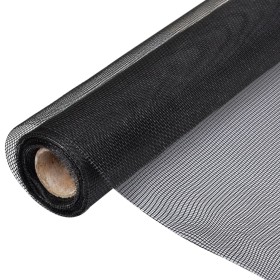 Black fiberglass mosquito net 100x1000 cm by vidaXL, fence panels - Ref: Foro24-141162, Price: 18,99 €, Discount: %