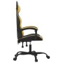 Silla gaming cuero sintético negro y dorado de vidaXL, Sillones para videojuegos - Ref: Foro24-3143892, Precio: 114,15 €, Des...