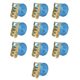 Ratchet Fastening Straps 10 Pcs 2T 6mx38mm Blue by vidaXL, Tie down straps - Ref: Foro24-142655, Price: 75,99 €, Discount: %