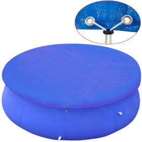 Cubierta para piscina sobre el suelo redonda 450-457 cm de vidaXL, Cubiertas para piscina - Ref: Foro24-90589, Precio: 36,26 ...