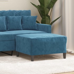 Blue velvet footstool 70x55x41 cm by vidaXL, Ottomans - Ref: Foro24-349326, Price: 66,99 €, Discount: %