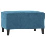 Reposapiés de terciopelo azul 70x55x41 cm de vidaXL, Otomanas - Ref: Foro24-349326, Precio: 69,54 €, Descuento: %