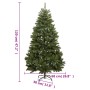 Árbol de Navidad artificial con bisagras y soporte verde 120 cm de vidaXL, Arboles de navidad - Ref: Foro24-357777, Precio: 3...