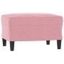 Fußhocker aus rosa Samt, 60 x 50 x 41 cm von vidaXL, Osmanen - Ref: Foro24-349296, Preis: 61,41 €, Rabatt: %