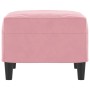 Fußhocker aus rosa Samt, 60 x 50 x 41 cm von vidaXL, Osmanen - Ref: Foro24-349296, Preis: 61,41 €, Rabatt: %