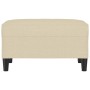 Reposapiés de tela crema 70x55x41 cm de vidaXL, Otomanas - Ref: Foro24-349305, Precio: 68,86 €, Descuento: %