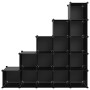 Cube shelving with 15 compartments black PP by vidaXL, Shoe racks and shoe organizers - Ref: Foro24-340545, Price: 58,78 €, D...