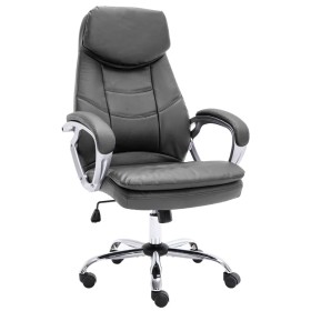 Gray Genuine Leather Office Chair by vidaXL, Office chairs - Ref: Foro24-20563, Price: 203,99 €, Discount: %