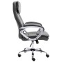 Silla de oficina de cuero auténtico gris de vidaXL, Sillas de oficina - Ref: Foro24-20563, Precio: 203,99 €, Descuento: %