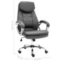 Silla de oficina de cuero auténtico gris de vidaXL, Sillas de oficina - Ref: Foro24-20563, Precio: 203,99 €, Descuento: %