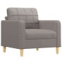 Armchair with stool gray taupe fabric 60 cm by vidaXL, Sofas - Ref: Foro24-3201000, Price: 215,17 €, Discount: %