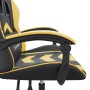 Silla gaming cuero sintético negro y dorado de vidaXL, Sillones para videojuegos - Ref: Foro24-3143892, Precio: 114,15 €, Des...