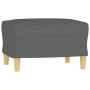 3-seater sofa with stool in dark gray fabric 180 cm by vidaXL, Sofas - Ref: Foro24-3201002, Price: 370,34 €, Discount: %