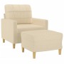 Armchair with stool cream fabric 60 cm by vidaXL, Sofas - Ref: Foro24-3200995, Price: 217,11 €, Discount: %