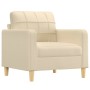 Armchair with stool cream fabric 60 cm by vidaXL, Sofas - Ref: Foro24-3200995, Price: 217,11 €, Discount: %