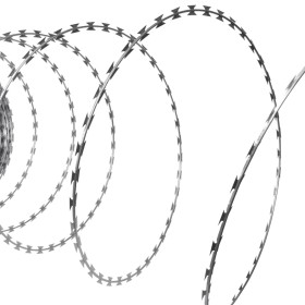 Spiralförmiger Ziehharmonika-Stacheldraht aus verzinktem Stahl, 100 m von vidaXL, Ketten, Draht und Seil - Ref: Foro24-141075...