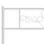 Estructura cama metal con cabecero y estribo blanco 135x190 cm de vidaXL, Camas y somieres - Ref: Foro24-355333, Precio: 105,...