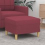 Red fabric footstool 60x50x41 cm by vidaXL, Ottomans - Ref: Foro24-349269, Price: 64,49 €, Discount: %