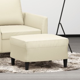 Cream synthetic leather footstool 60x50x41 cm by vidaXL, Ottomans - Ref: Foro24-349288, Price: 60,99 €, Discount: %