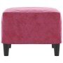 Reposapiés de terciopelo rojo tinto 60x50x41 cm de vidaXL, Otomanas - Ref: Foro24-349297, Precio: 61,41 €, Descuento: %