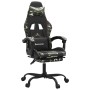 Silla gaming con reposapiés cuero sintético negro camuflaje de vidaXL, Sillones para videojuegos - Ref: Foro24-3143913, Preci...