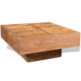 Mesa de centro cuadrada de madera de mango marrón de vidaXL, Mesas de centro - Ref: Foro24-241132, Precio: 212,66 €, Descuent...