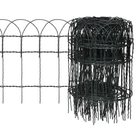 Powder Coated Iron Lawn Fence 10x0.4m by vidaXL, Garden edging and edging - Ref: Foro24-141071, Price: 30,81 €, Discount: %