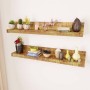 Wall shelves 2 pcs solid wood by vidaXL, Shelves and shelves - Ref: Foro24-241088, Price: 130,08 €, Discount: %