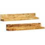 Wall shelves 2 pcs solid wood by vidaXL, Shelves and shelves - Ref: Foro24-241088, Price: 130,08 €, Discount: %