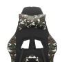 Silla gaming con reposapiés cuero sintético negro camuflaje de vidaXL, Sillones para videojuegos - Ref: Foro24-3143913, Preci...