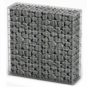 Galvanized wire gabion wall basket 100x100x30cm by vidaXL, fence panels - Ref: Foro24-141041, Price: 70,66 €, Discount: %