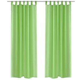 2 Transparent green curtains 140 x 245 cm by vidaXL, Curtains and curtains - Ref: Foro24-130205, Price: 20,99 €, Discount: %