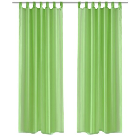 2 Transparent green curtains 140 x 245 cm by vidaXL, Curtains and curtains - Ref: Foro24-130205, Price: 23,23 €, Discount: %