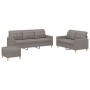 Sofa set with cushions 3 pieces taupe gray fabric by vidaXL, Sofas - Ref: Foro24-3201321, Price: 625,81 €, Discount: %