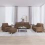 Sofa set with cushions 4 pieces brown fabric by vidaXL, Sofas - Ref: Foro24-3201253, Price: 686,99 €, Discount: %