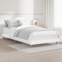 White engineered wood bed frame 90x190 cm by vidaXL, Beds and slatted bases - Ref: Foro24-832093, Price: 110,88 €, Discount: %