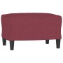 Reposapiés de tela rojo tinto 60x50x41 cm de vidaXL, Otomanas - Ref: Foro24-349285, Precio: 61,31 €, Descuento: %