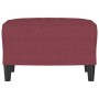 Reposapiés de tela rojo tinto 60x50x41 cm de vidaXL, Otomanas - Ref: Foro24-349285, Precio: 61,31 €, Descuento: %