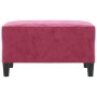 Reposapiés de terciopelo rojo tinto 70x55x41 cm de vidaXL, Otomanas - Ref: Foro24-349321, Precio: 68,17 €, Descuento: %