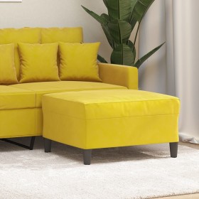 Reposapiés de terciopelo amarillo 70x55x41 cm de vidaXL, Otomanas - Ref: Foro24-349323, Precio: 66,99 €, Descuento: %