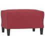 Reposapiés de cuero sintético rojo tinto 60x50x41 cm de vidaXL, Otomanas - Ref: Foro24-349291, Precio: 61,99 €, Descuento: %