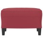 Reposapiés de cuero sintético rojo tinto 60x50x41 cm de vidaXL, Otomanas - Ref: Foro24-349291, Precio: 61,99 €, Descuento: %