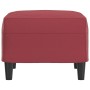 Reposapiés de cuero sintético rojo tinto 60x50x41 cm de vidaXL, Otomanas - Ref: Foro24-349291, Precio: 61,99 €, Descuento: %